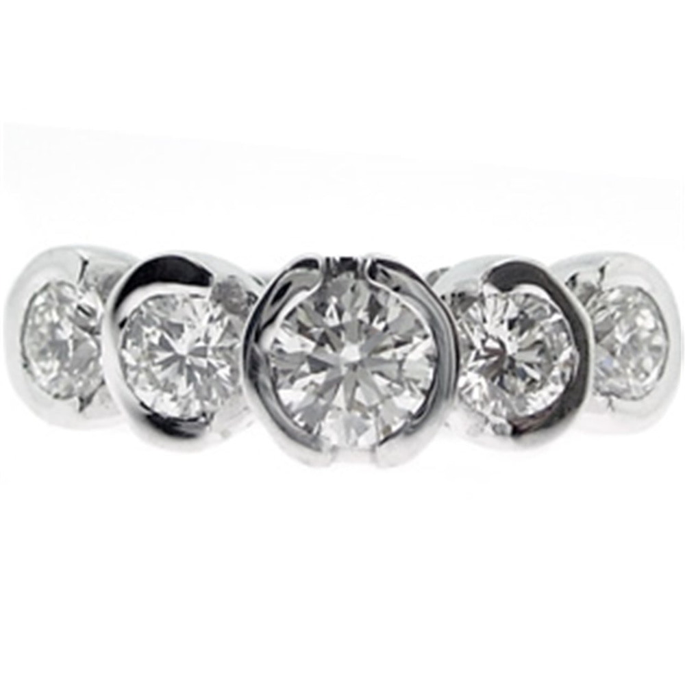 Goldstore-1.11 ct. Pırlanta 5 Taş Yüzük