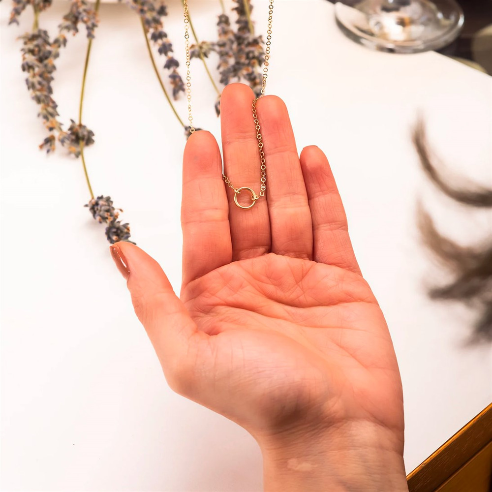 Goldstore-Open Circle Necklace
