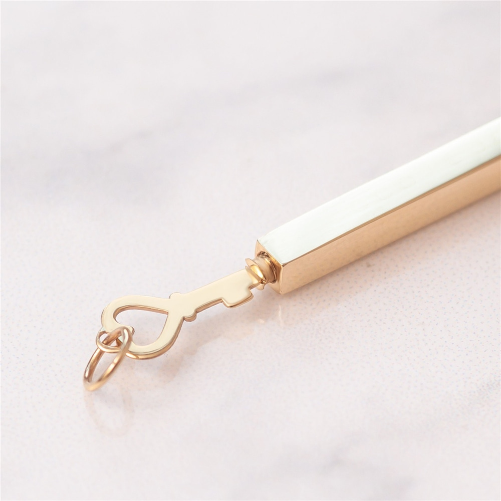 Goldstore-14k 18k Gold Cremation Urn Bar Necklace, Four Side Engraved Memorial Vertical Necklace, Custom Name Date Coordinate Funeral Gold Necklace
