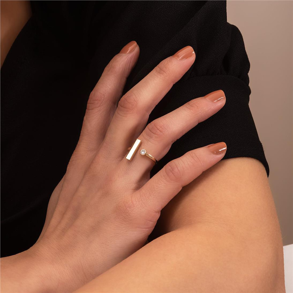 Goldstore-Cremation Bar Diamond Ring