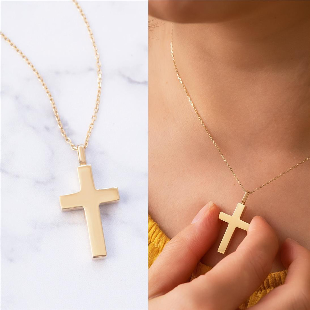 Goldstore-Cremation Cross Necklace