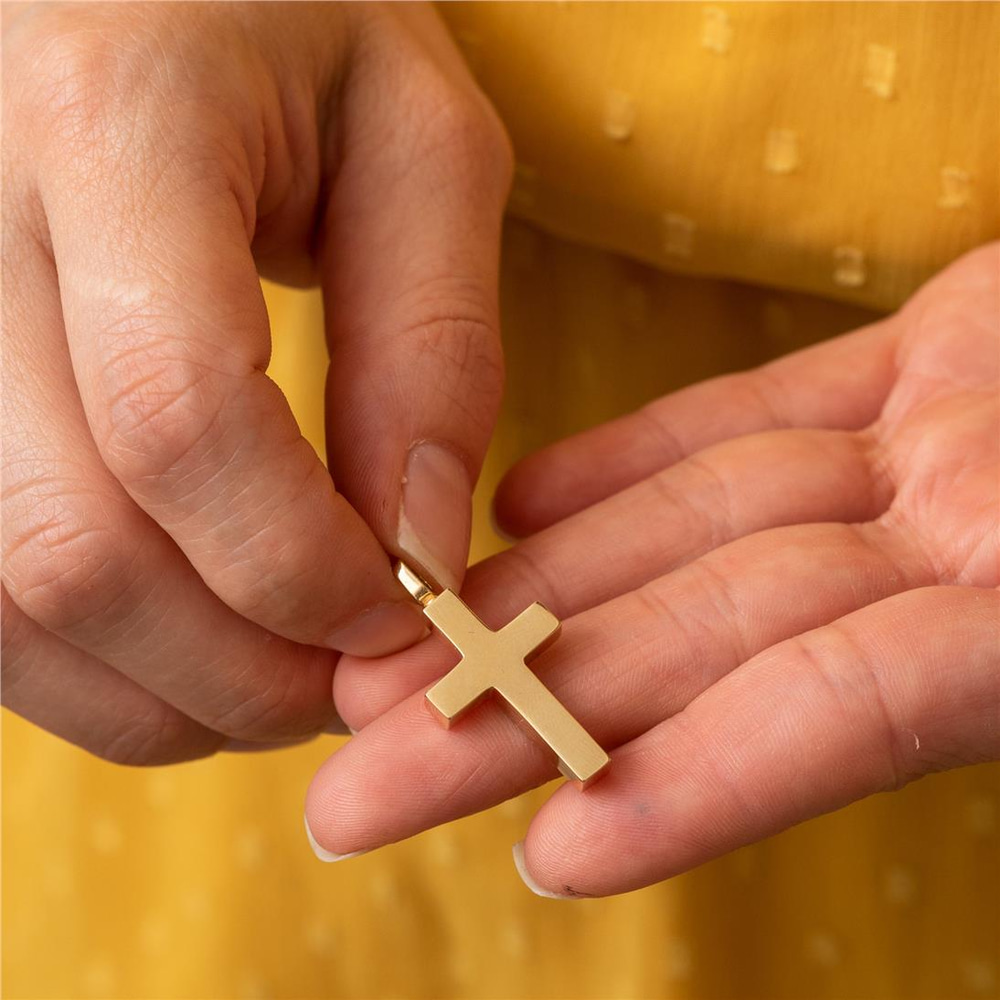 Goldstore-Cremation Cross Necklace