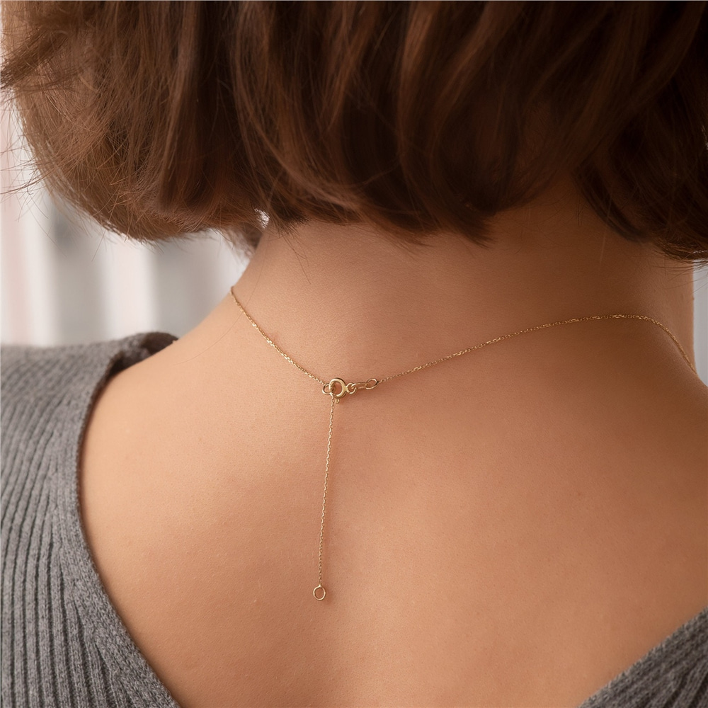Goldstore-14k 18k Gold Necklace Infinity Necklace, Real Gold Infinite Love Choker Necklace, Solid Gold Dainty Infinity Necklace is Great Gift For Her.