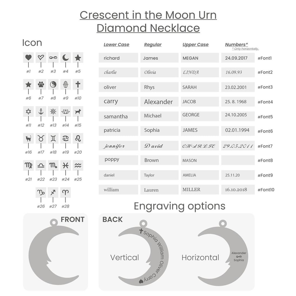 Goldstore-Diamond Moon Urn Necklace