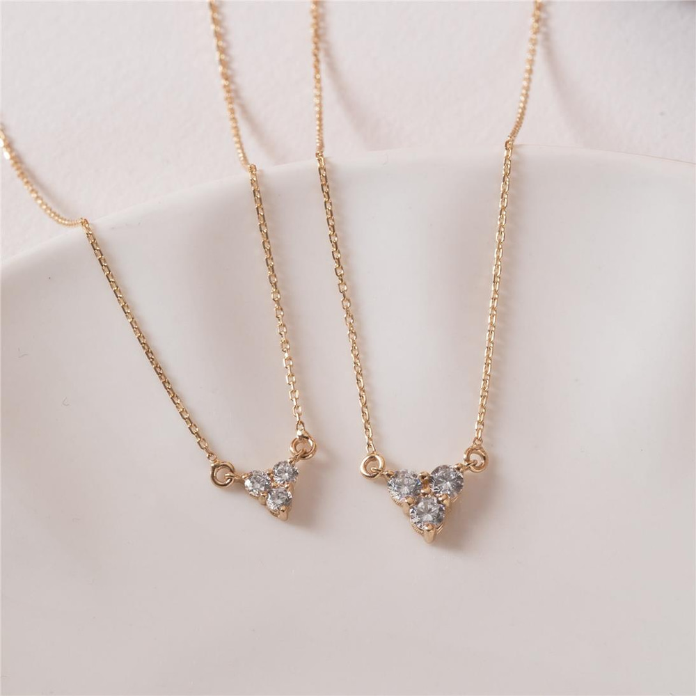 Goldstore-Trio Cluster Diamond Necklace