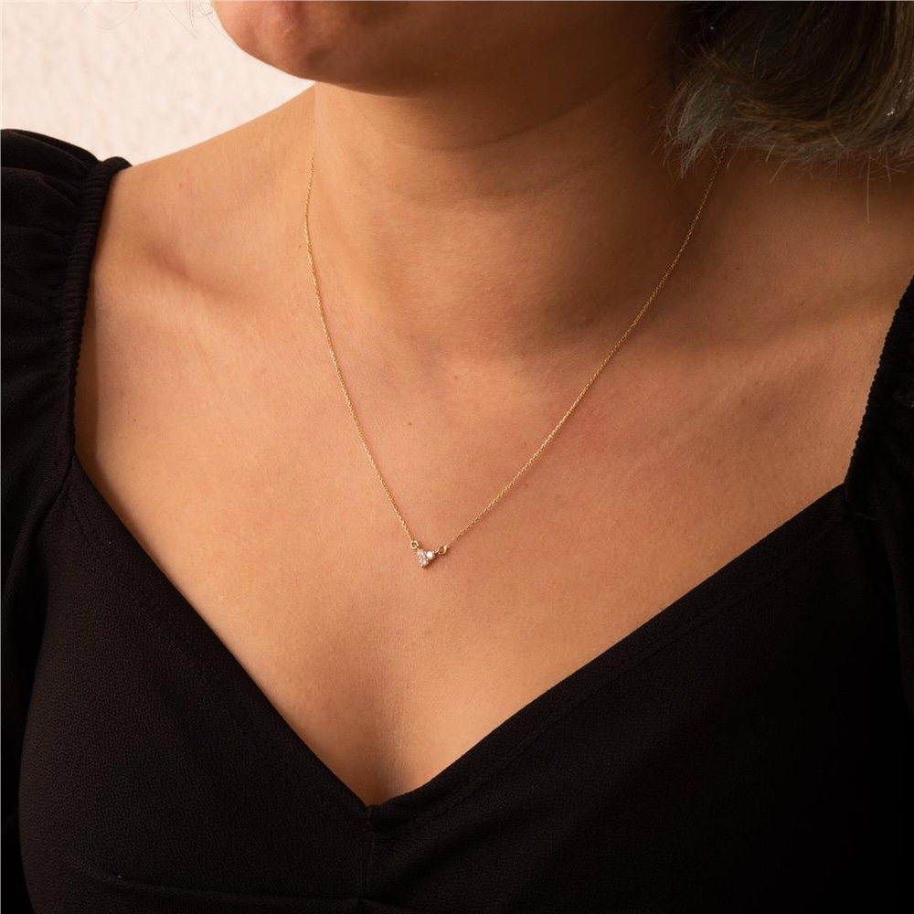 Goldstore-Trio Cluster Diamond Necklace