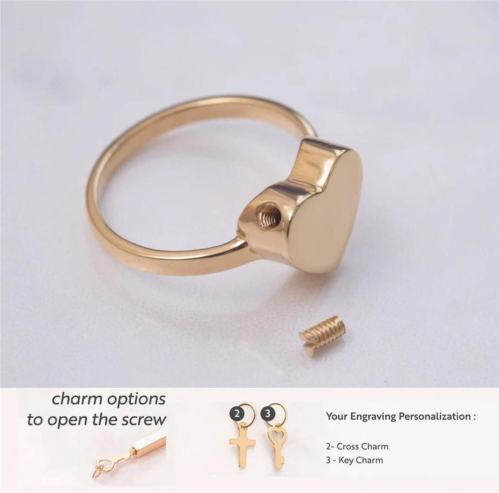 Goldstore-Heart Urn Ring