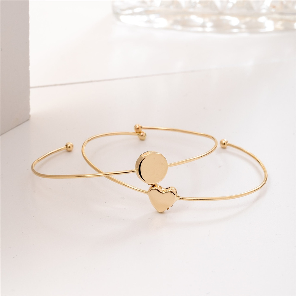 Goldstore-14K 18K Real Gold Heart Urn Bangle, Elegant Personalized Heart Urn Bangle For Ashes, Cremation Memorial Custom Engrave Bangle, Loss of Mom