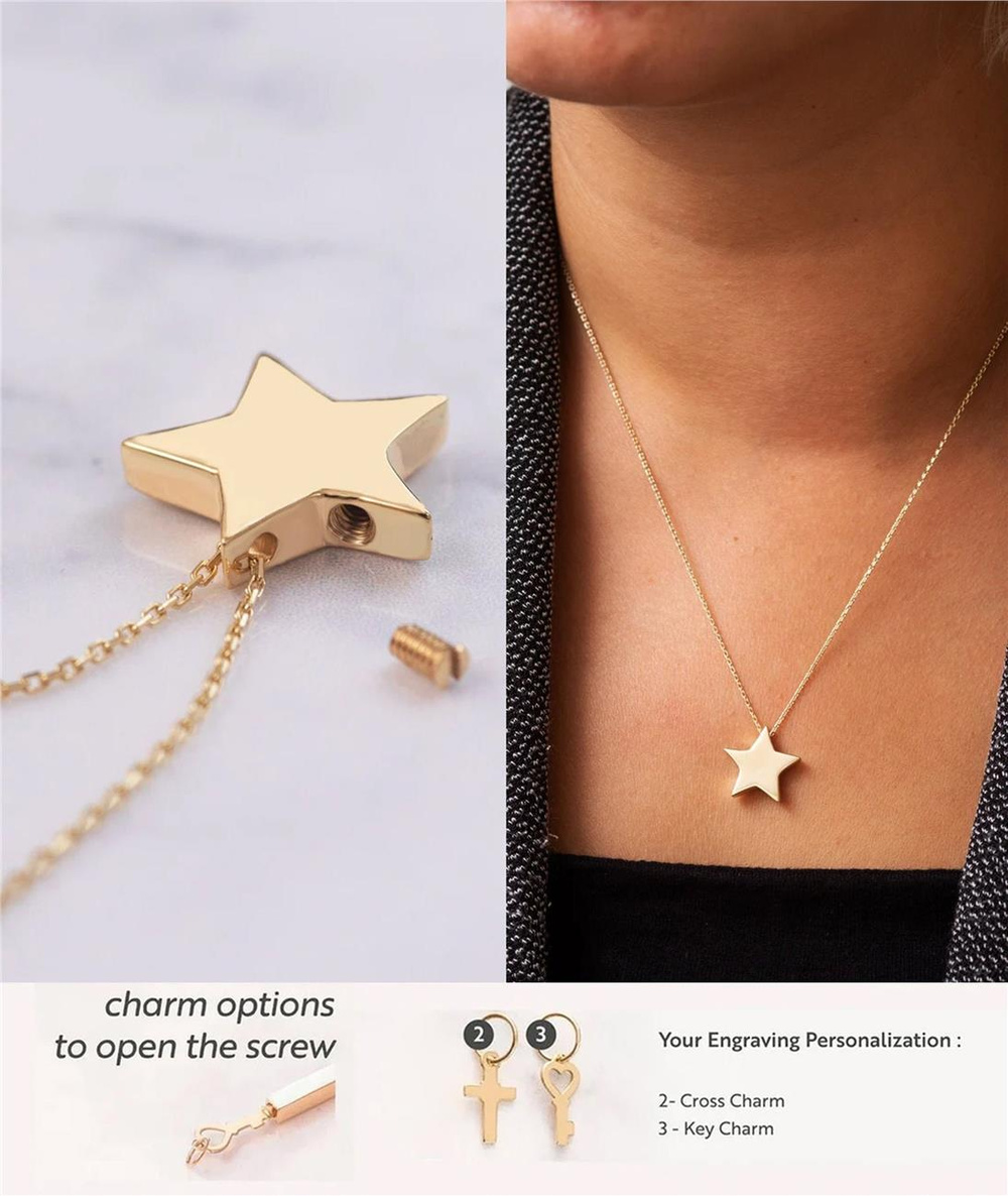 Goldstore-Mini Star Urn Pendant
