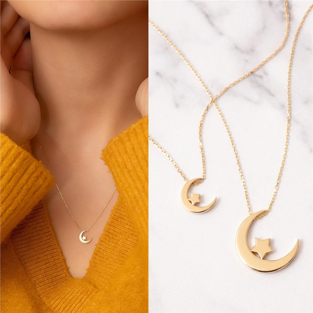 Goldstore-Crescent Necklace