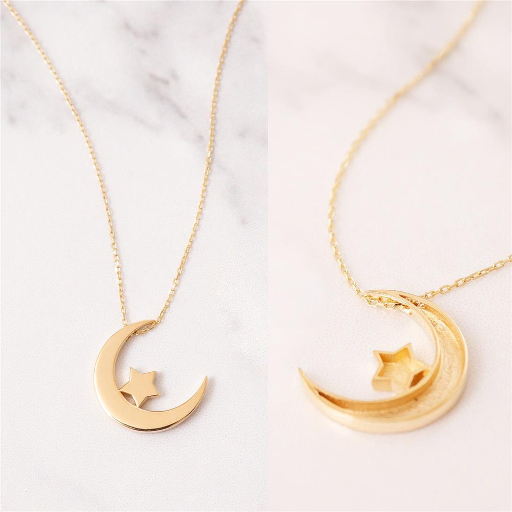Goldstore-Crescent Necklace