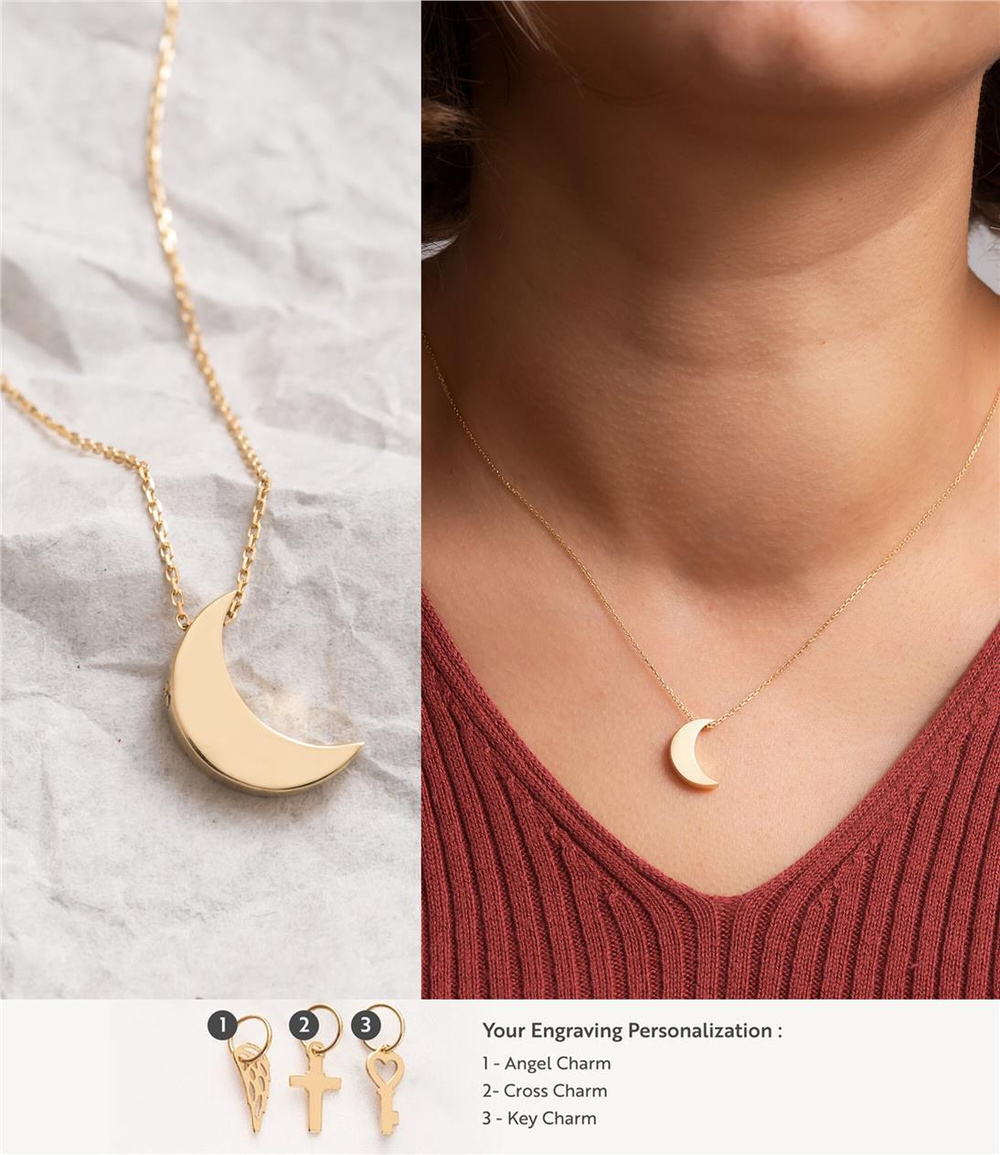 Goldstore-Moon Cremation Necklace