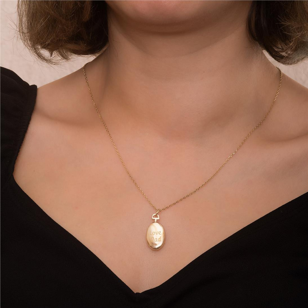 Goldstore-Oval Urn Pendant