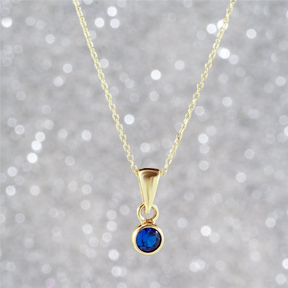 Goldstore-14k 18k Solid Gold Birthstone Bezel Necklace, Dainty Solitaire  Birthstone Gold Necklace, Delicate CZ Birthstone Gold Necklace gift for Her.