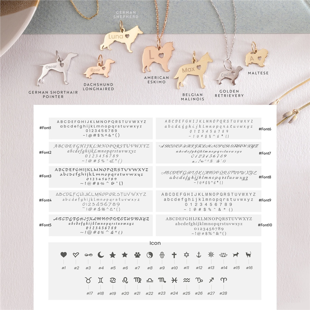 Goldstore-14k 18k Solid Gold Custom Dog Breed Necklace, Cute Animal Lover Pendant, Best Friend Pet Necklace, Animal Jewelry, Dog Lover Jewelry