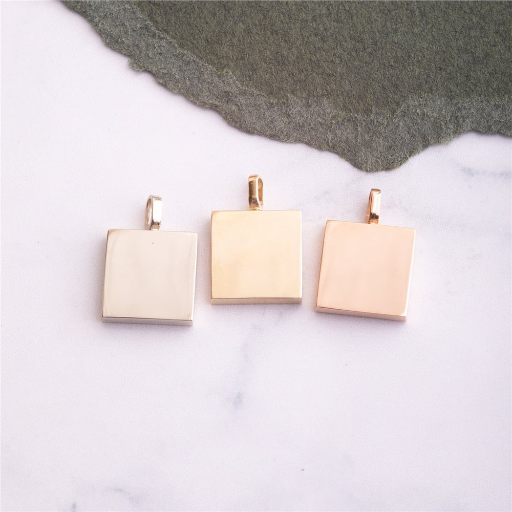 Goldstore-14K 18K Solid Gold Custom Square Urn Necklace, Dainty Memorial Square Urn Pendant, Memorial Jewelry, Keepsake Pendant, Cremation Ash Holder