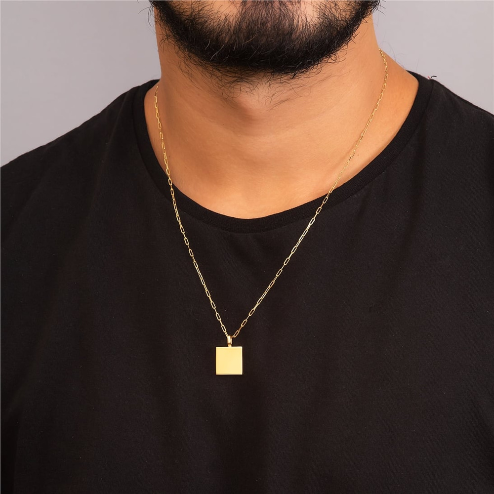 Goldstore-14K 18K Solid Gold Custom Square Urn Necklace, Dainty Memorial Square Urn Pendant, Memorial Jewelry, Keepsake Pendant, Cremation Ash Holder
