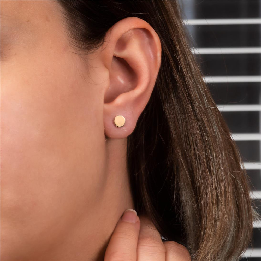 Goldstore-Open Circle Stud Earrings