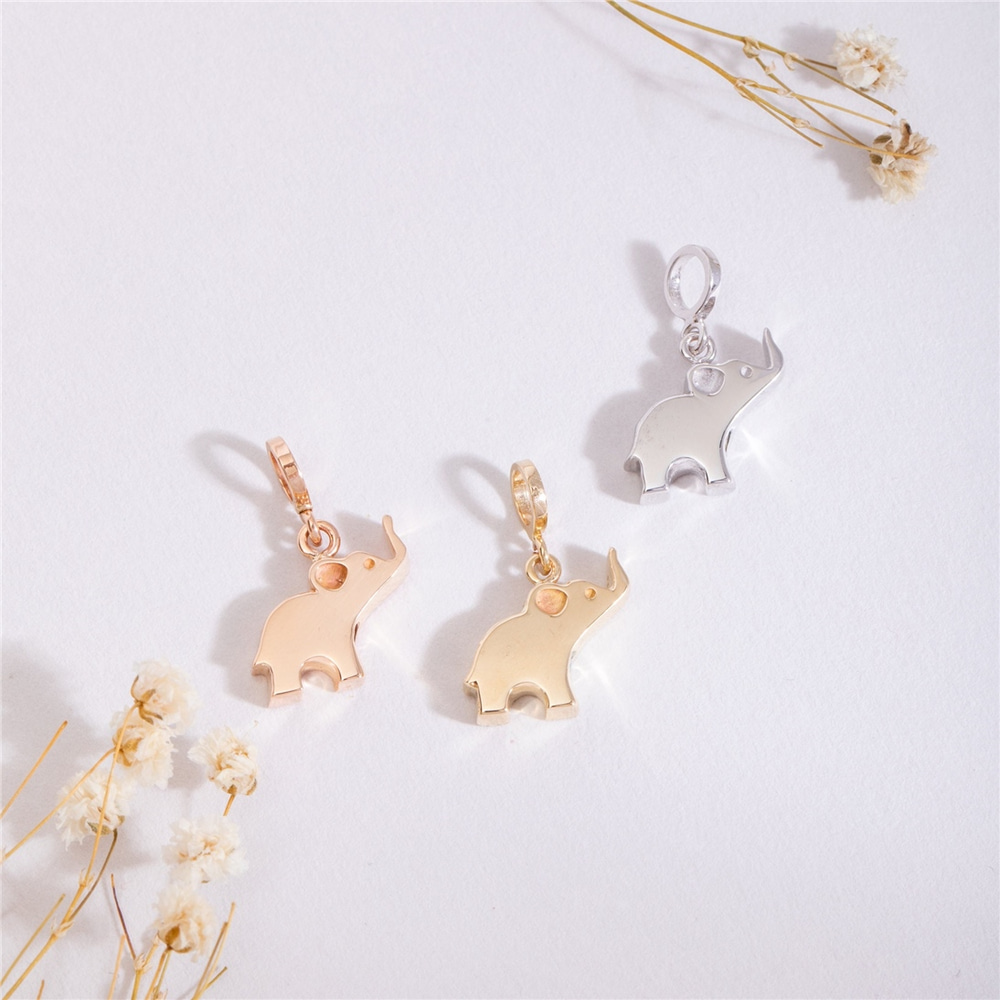 Goldstore-14k 18k Solid Gold Elephant Urn Pendant, Custom Engravable Cremation Urn Necklace, Memorial Keepsake Jewelry, Ashes Holder For Loved Ones
