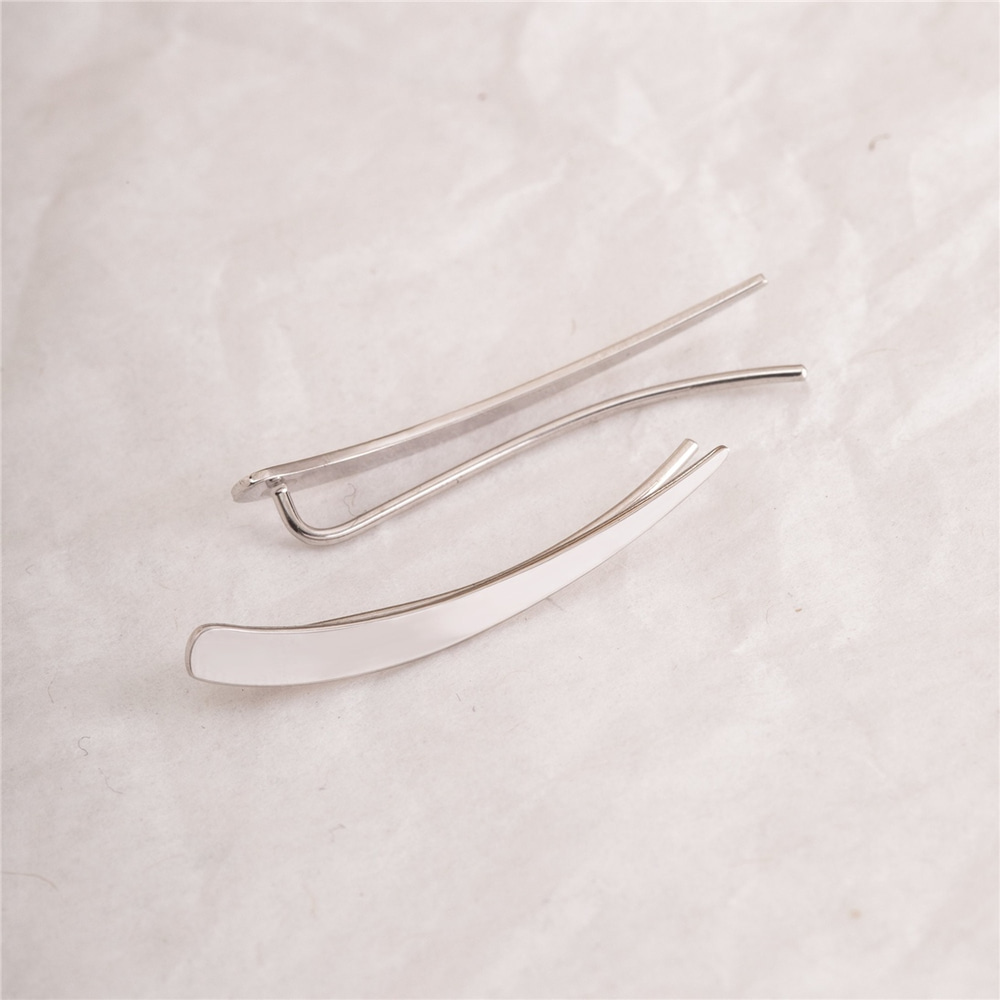 Goldstore-14K 18k Solid Gold Hammered Climber Earring, Arch Climber Earring, Hammered Long Ear Climber, Elegant Ear Sweep, Ear Climbers gift for Her