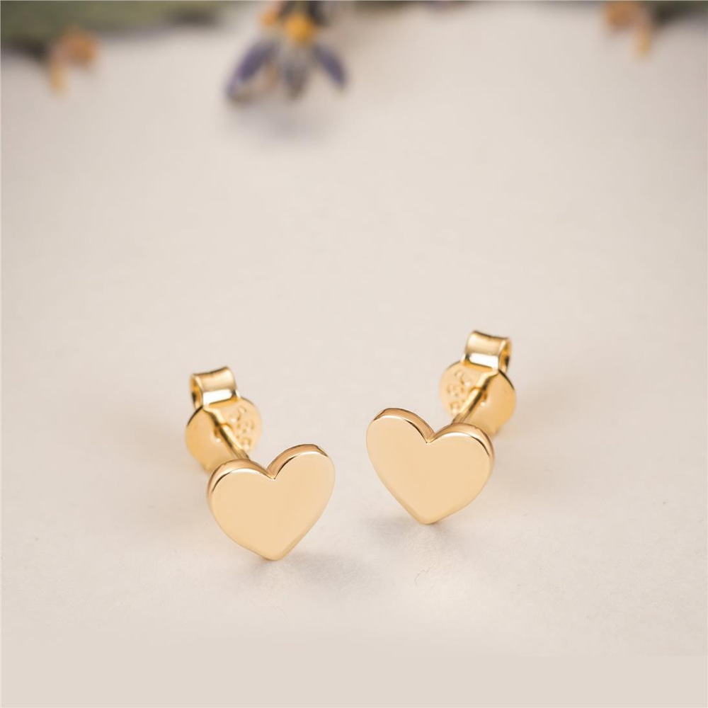 Goldstore-Heart Stud Earrings