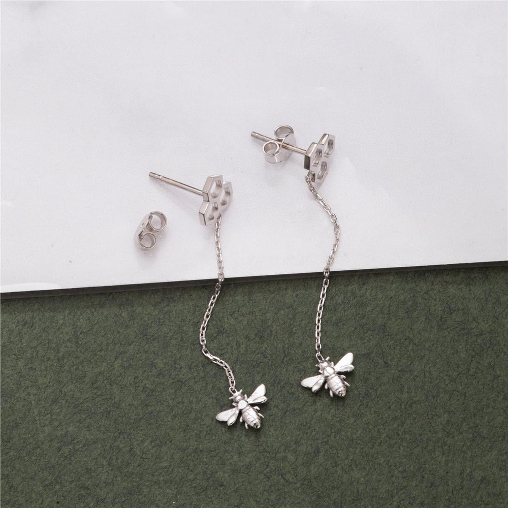Goldstore-Honeycomb and Bee Earrings