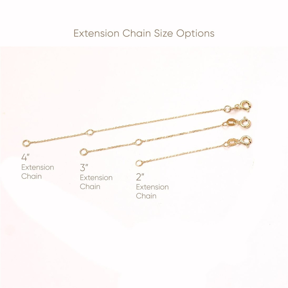 Goldstore-14k 18k Solid Gold Necklace Bracelet Extender, Removable Real Solid Gold Cable Chain Extension, 1 2 3 4 inch Adjustable Chain Link Extender.