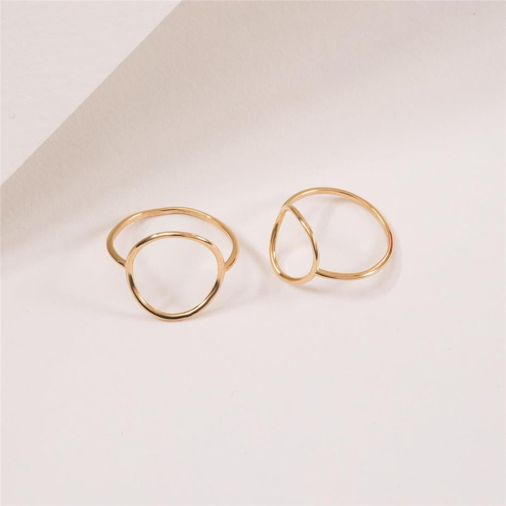 Goldstore-Open Circle Birthstone Ring