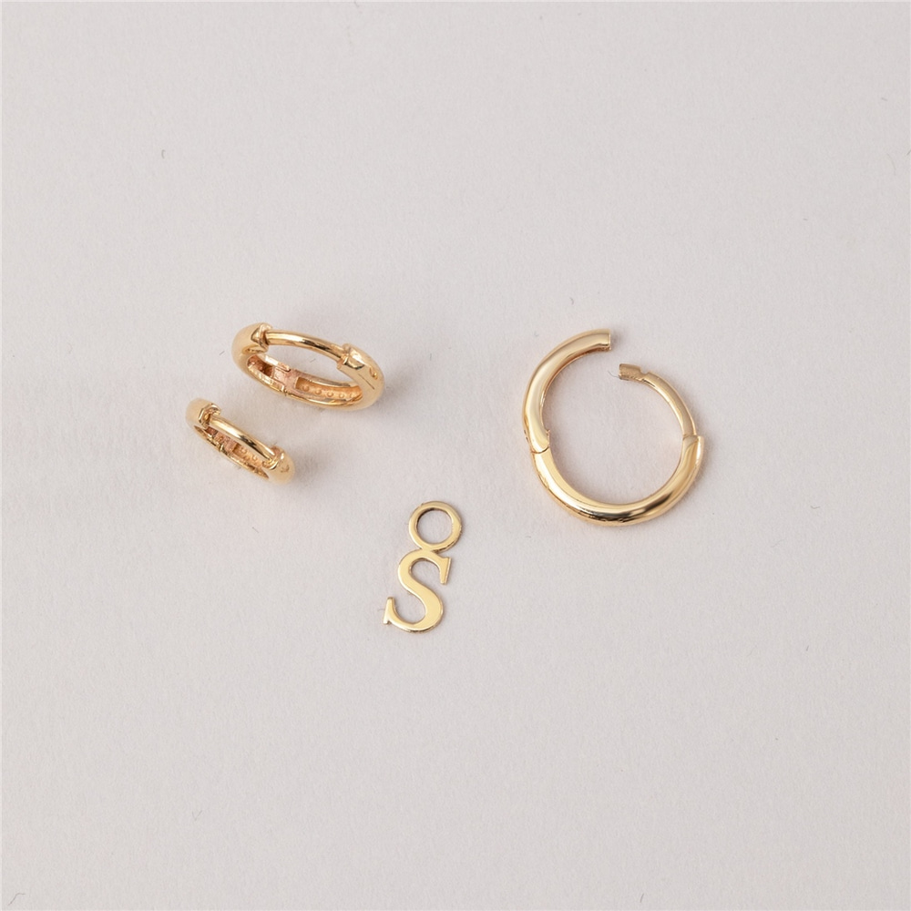 Goldstore-14K 18K Solid Gold Small Tiny Charms For Hoop Earrings, Dainty Everyday Gold Figures For Earrings, Custom Handmade Charms, Cute Gift For Her