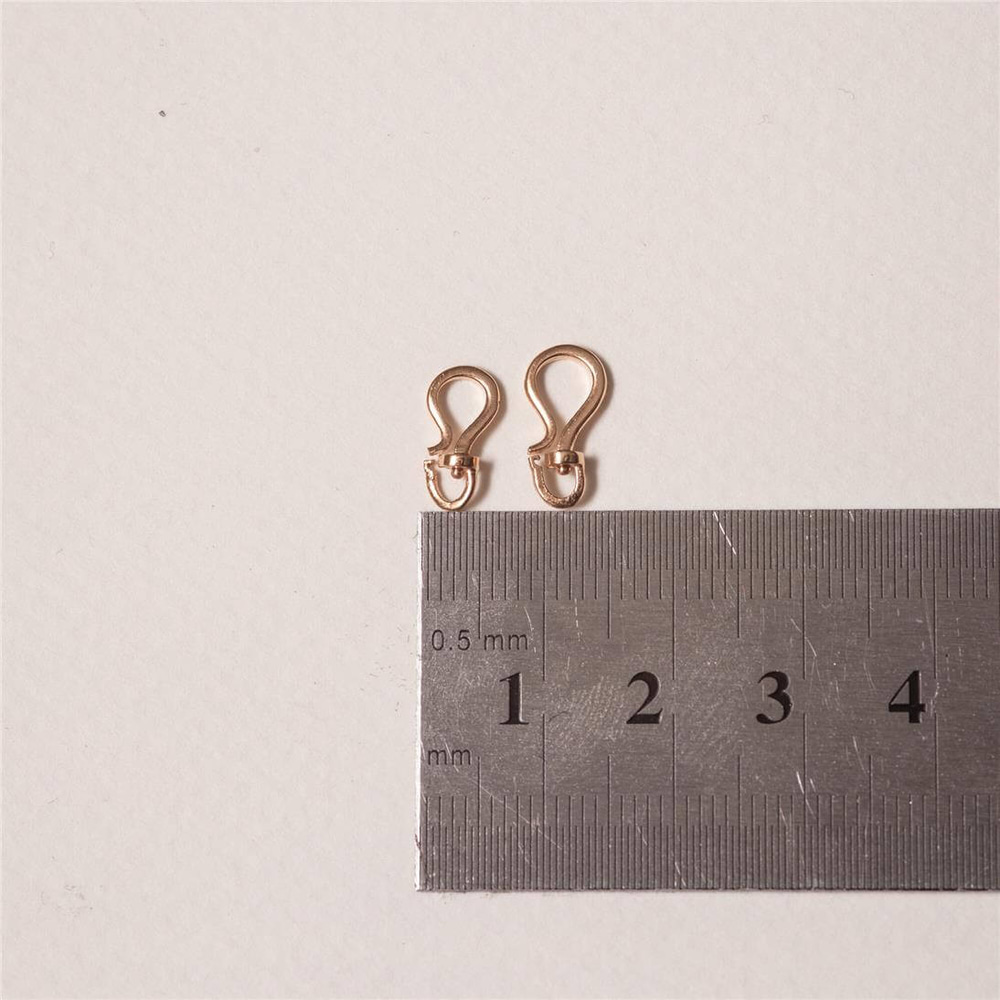 Goldstore-14K 18K Solid Gold Swivel S Hook, Hinge Hook Real Solid Gold Clasp, Oval Link Lock Jump Ring Bail Real Gold Enhancer for charms pendants