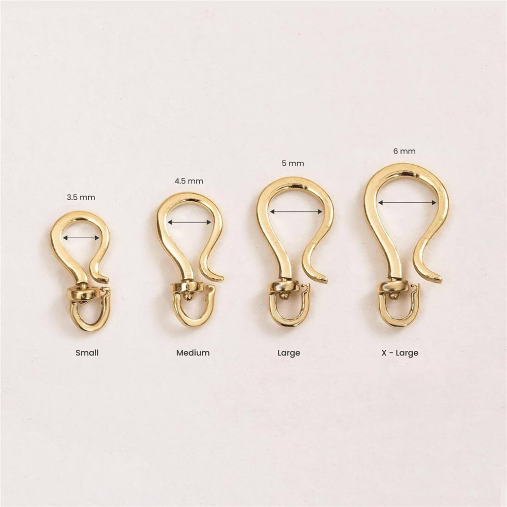 Goldstore-14K 18K Solid Gold Swivel S Hook, Hinge Hook Real Solid Gold Clasp, Oval Link Lock Jump Ring Bail Real Gold Enhancer for charms pendants