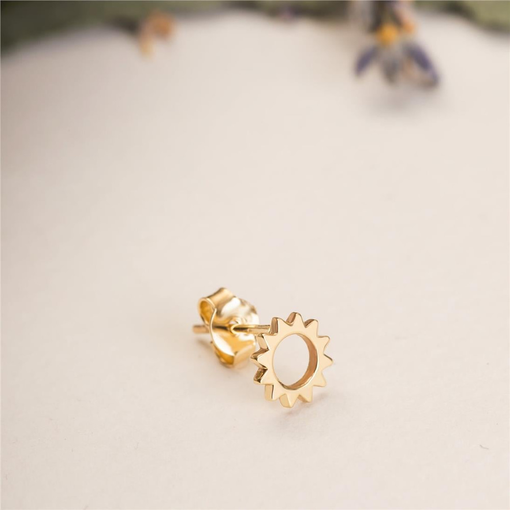 Goldstore-Sun Stud Earrings