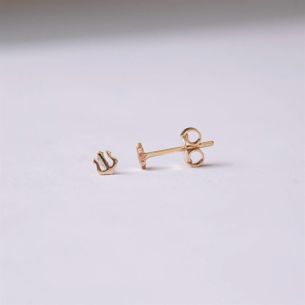 Goldstore-Trident Studs Earrings