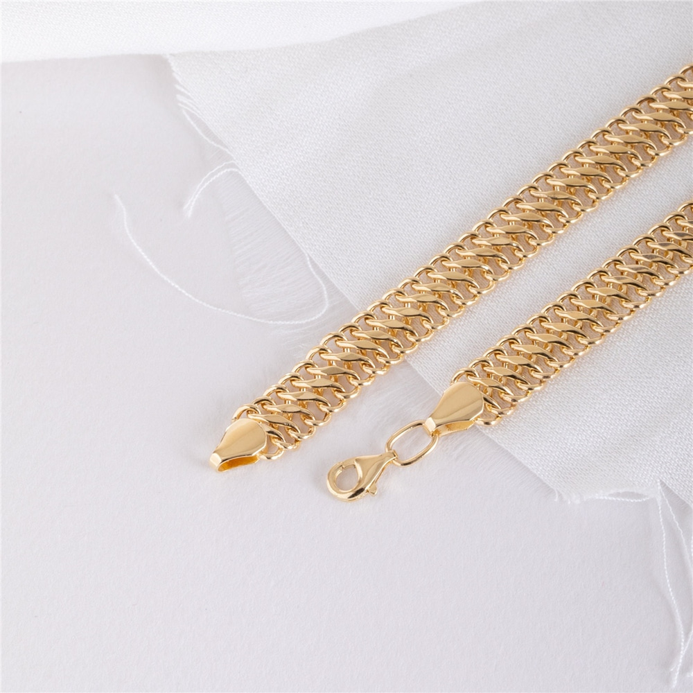 Goldstore-14K Gold Cuban Link Chain Bracelet with Pave Diamond Cz Bar, Yellow or Rose Gold Curb Hollow Link Bracelet, Double Curb Gold Chain Bracelet