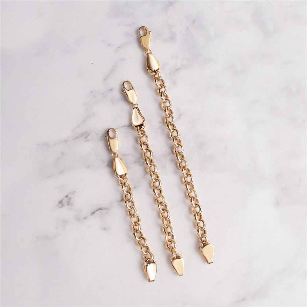 Goldstore-14k Gold Rolo Chain Extender, Real Yellow Gold Necklace Bracelet Extension Rolo Chain, Removable Real Gold Rolo Chain, Adjustable Extender