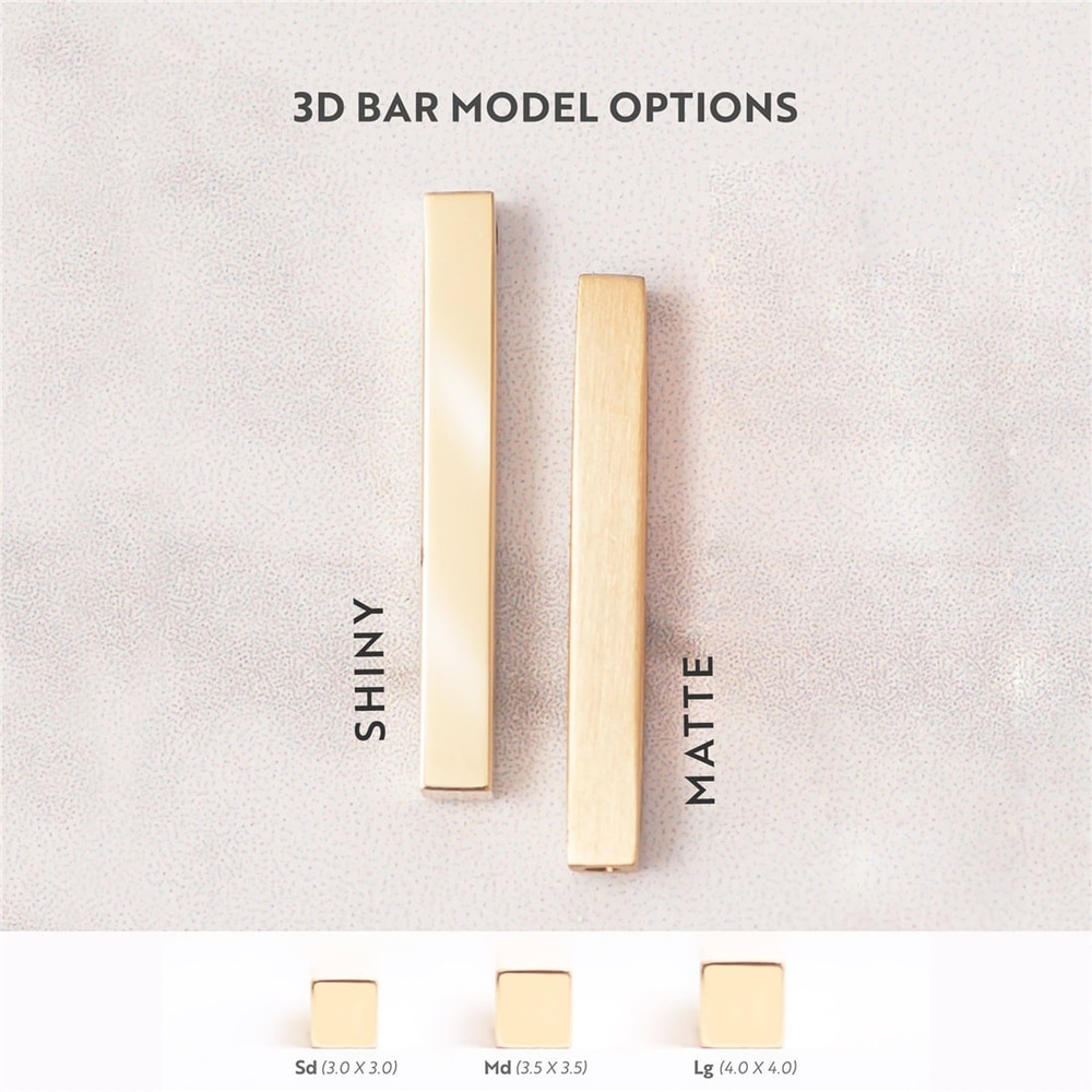 Goldstore-14K Gold Vertical Urn 3 cm Bar Box Chain Necklace, 4 Side Custom Engraved Memorial Gold Necklace, Engrave Name Date Numeral Funeral Necklace