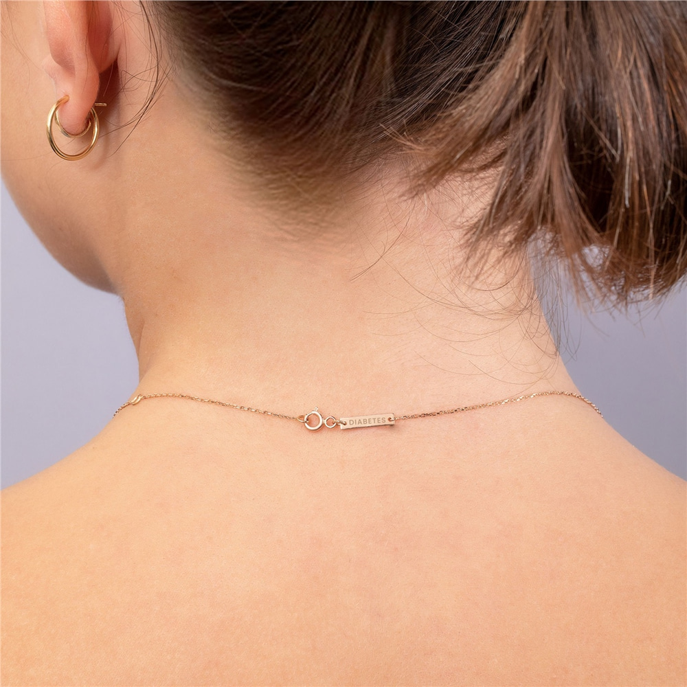 Goldstore-14K or 18K Solid Gold Tiny Bar Tag Add-on Available for existing ORDER, Customized Engraved Dainty Bar Tag at Clasp for Necklace Bracelet