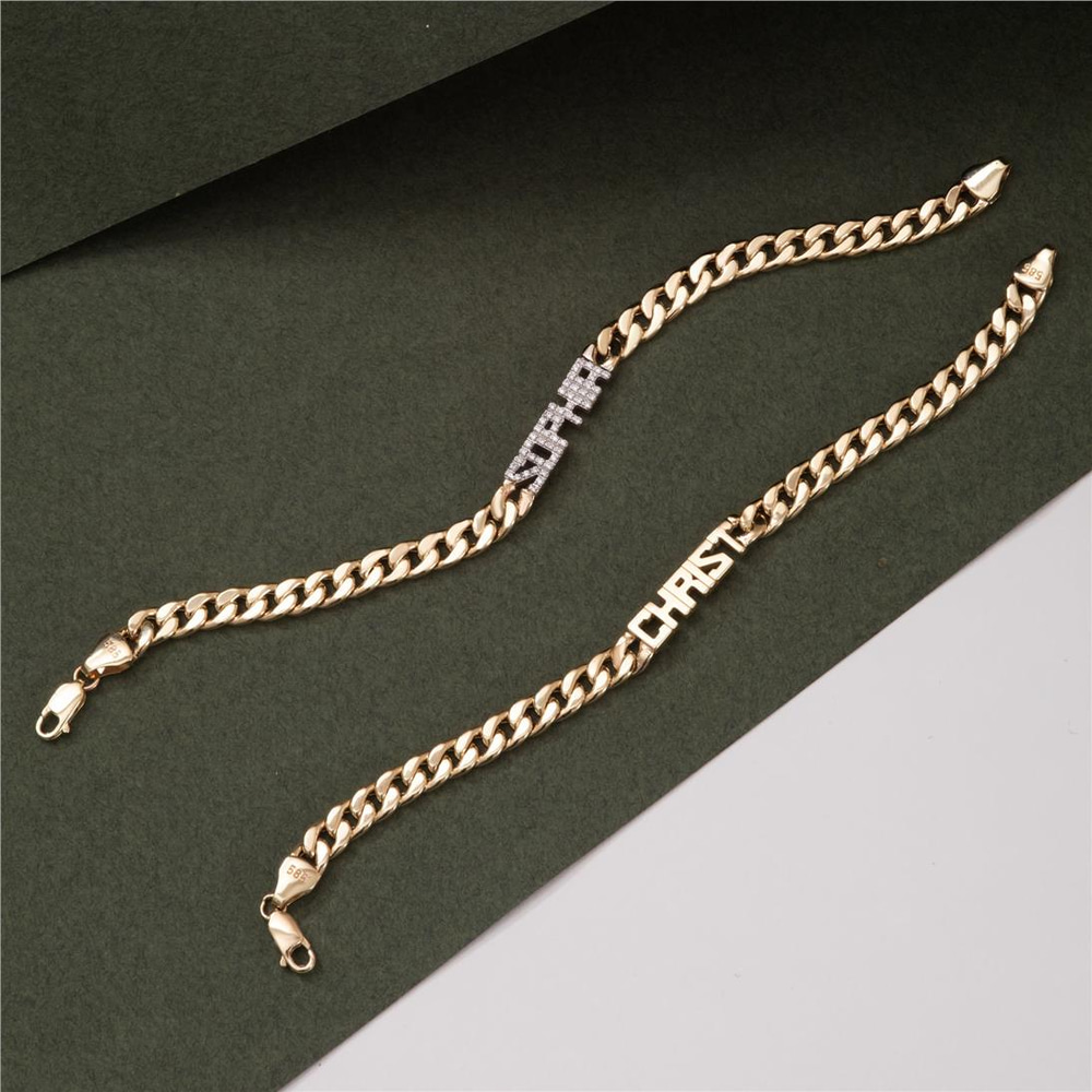 Goldstore-Cuban Link Name Bracelet