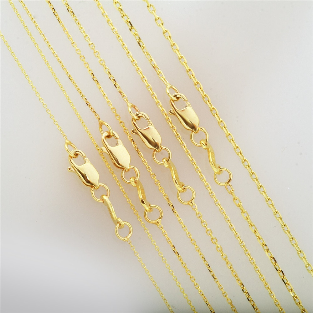 Goldstore-14k Solid Cable Chain, Real Gold Cable Chain Spring Ring Closure, Gold Tiny Chain Lobster Closure is Mothers Day Gift Valentine's Gift.