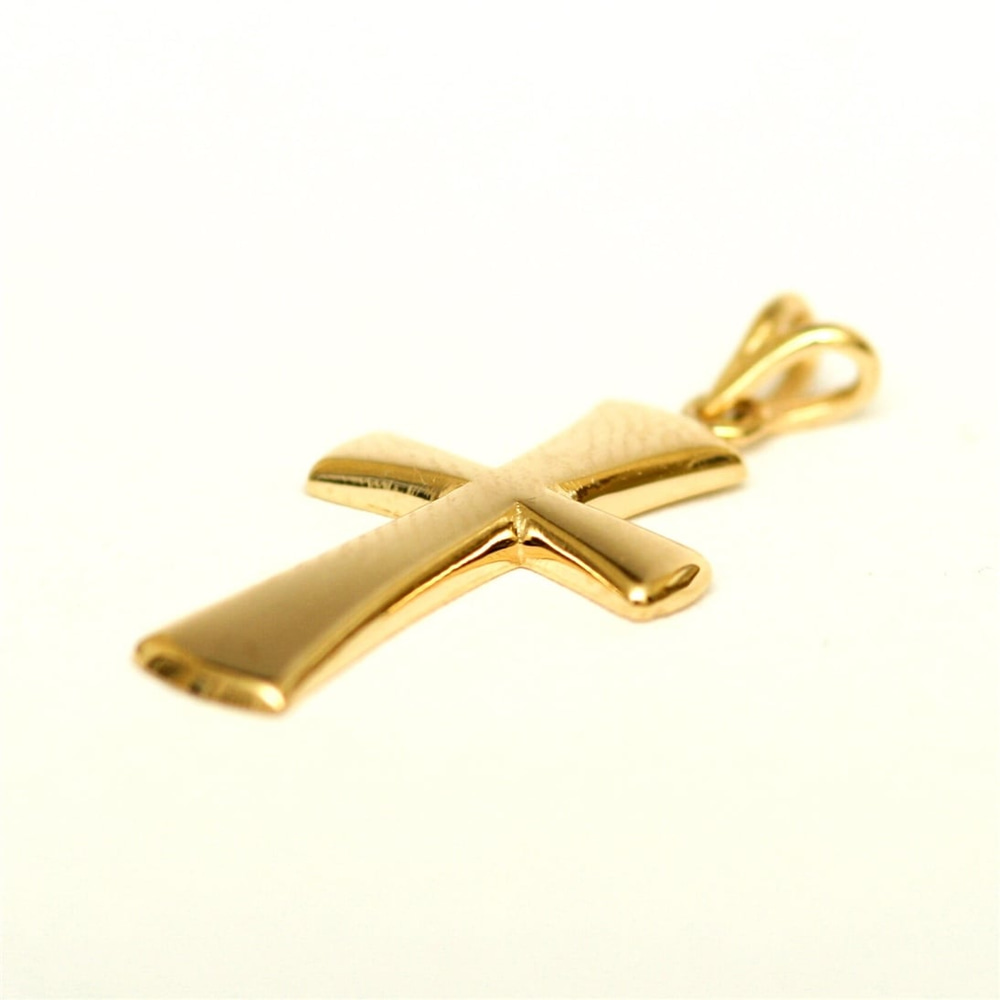 Goldstore-14K Solid Gold Cross Necklace, Elegant Cross Gold Pendant is a Great Gift For Her. Valentines Gift