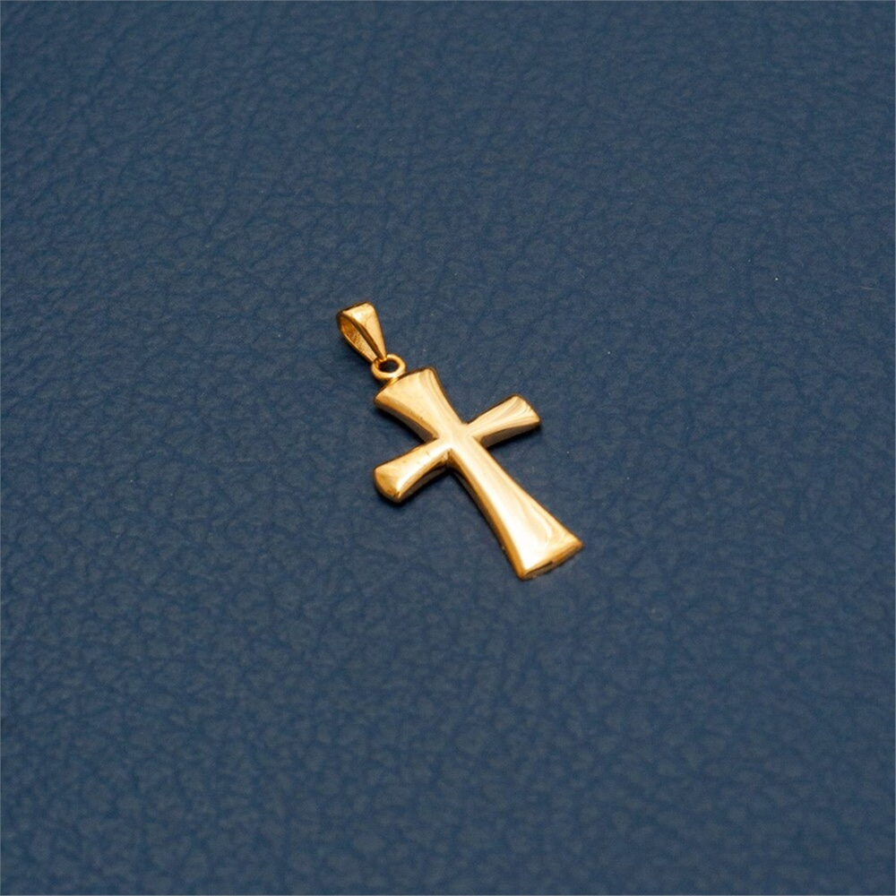 Goldstore-14K Solid Gold Cross Necklace, Elegant Cross Gold Pendant is a Great Gift For Her. Valentines Gift