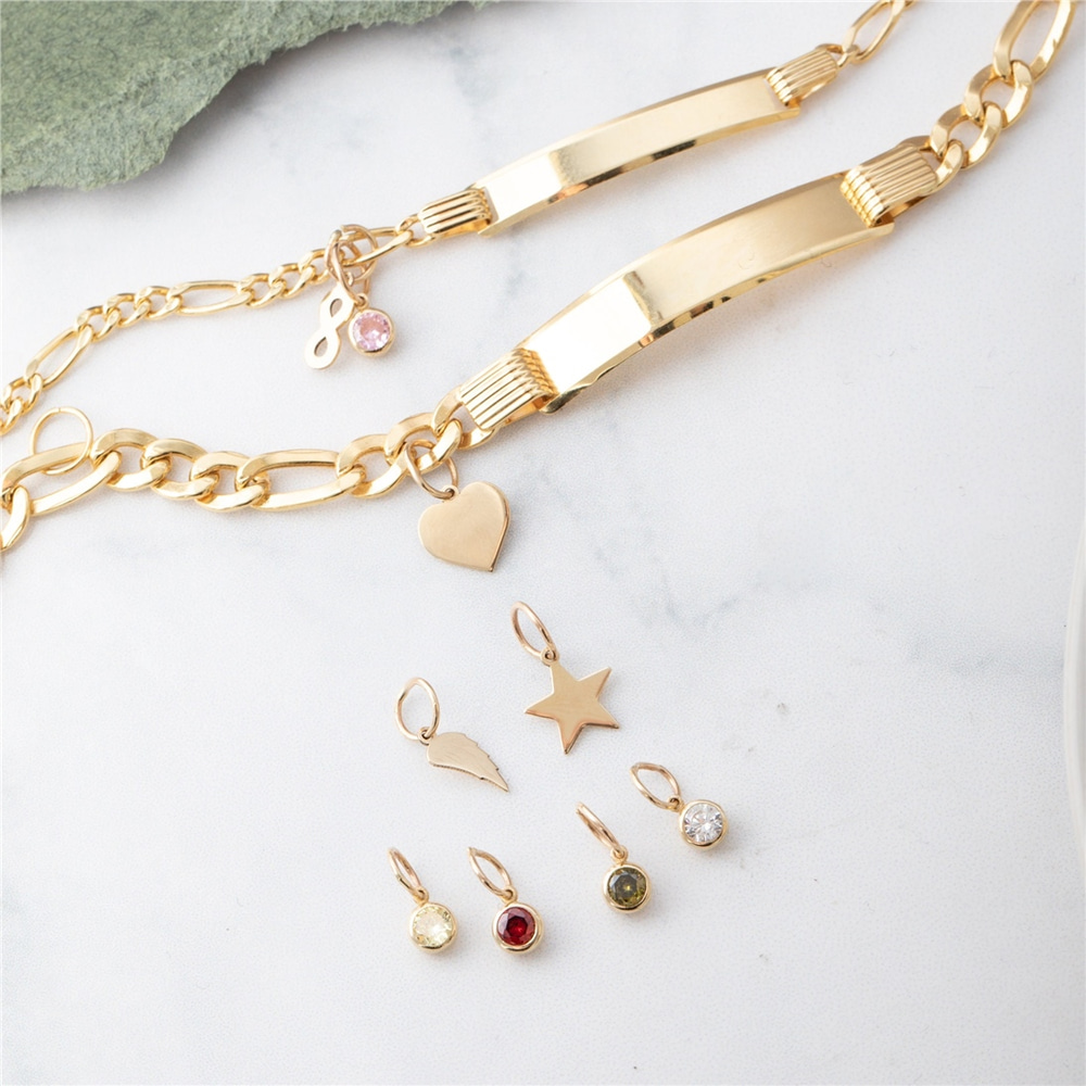 Goldstore-14K Solid Gold Evil Eye Charm, Dainty Evil Eye Charm For Necklace & Bracelet, Small Protective Evil Eye Charm To Customize Your Jewelry