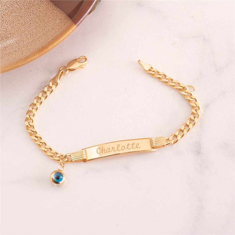 Goldstore-14K Solid Gold Evil Eye Charm, Dainty Evil Eye Charm For Necklace & Bracelet, Small Protective Evil Eye Charm To Customize Your Jewelry