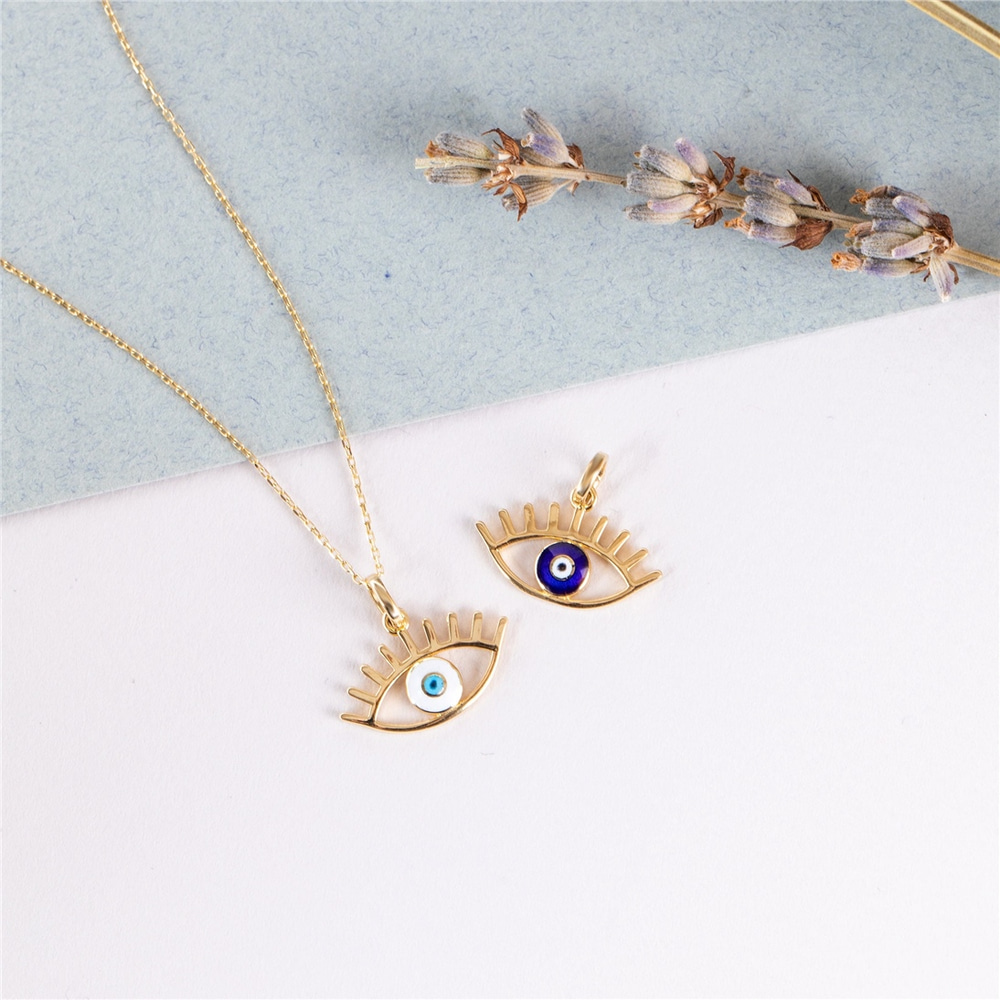 Goldstore-14K Solid Gold Horus Eye Necklace, Handmade Spiritual Protection Jewelry, Egyptian Eye Pendant, Wadjet Eye Necklace, Ra Eye, Gift For Her