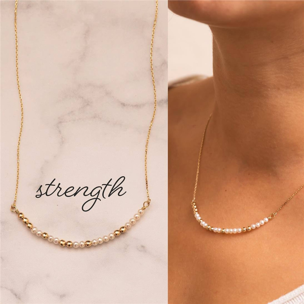 Goldstore-Morse Code Ball Necklace