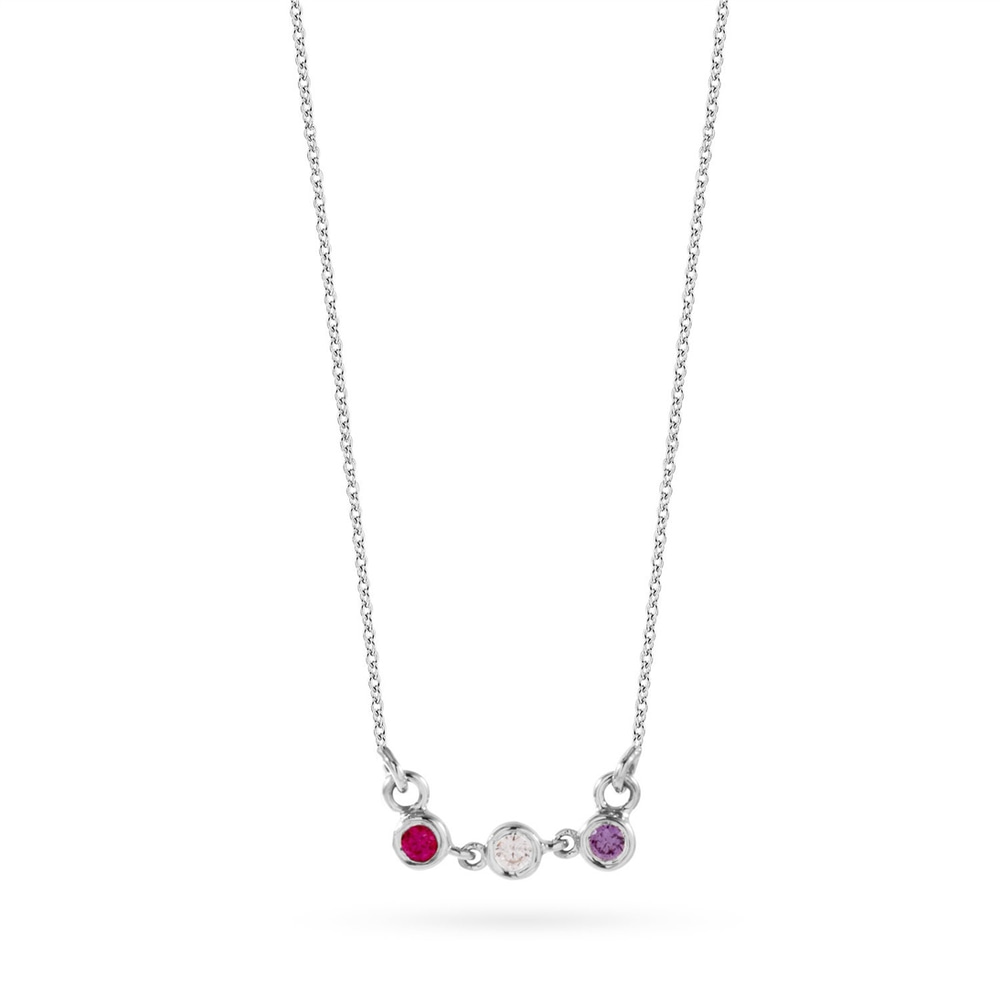 Goldstore-14k Solid Gold Mom Necklace, Dainty Gold Birthstones Station Necklace is a Great Gift For Mothers. Gift For Christmas, Gift For Her.