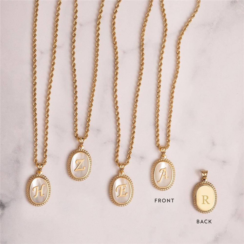 Goldstore-Mother of Pearl Initial Pendant