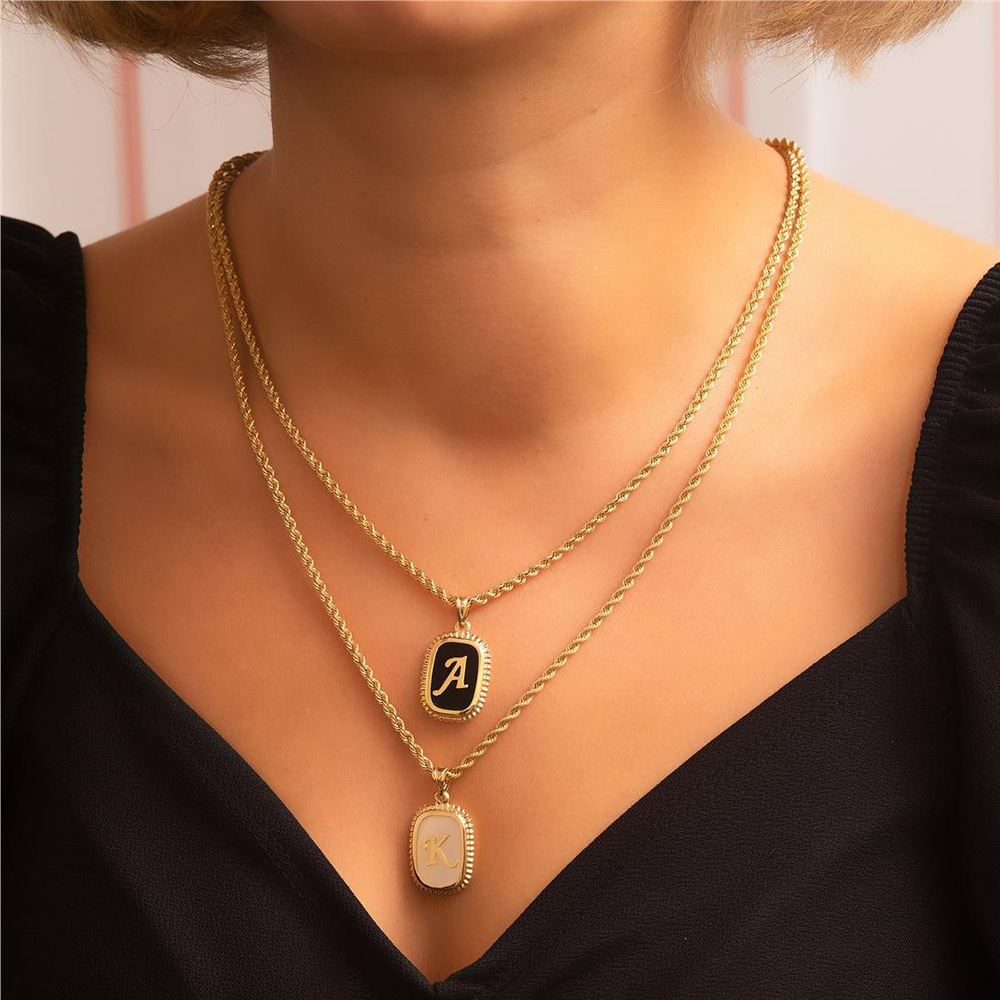 Goldstore-Mother of Pearl Initial Pendant