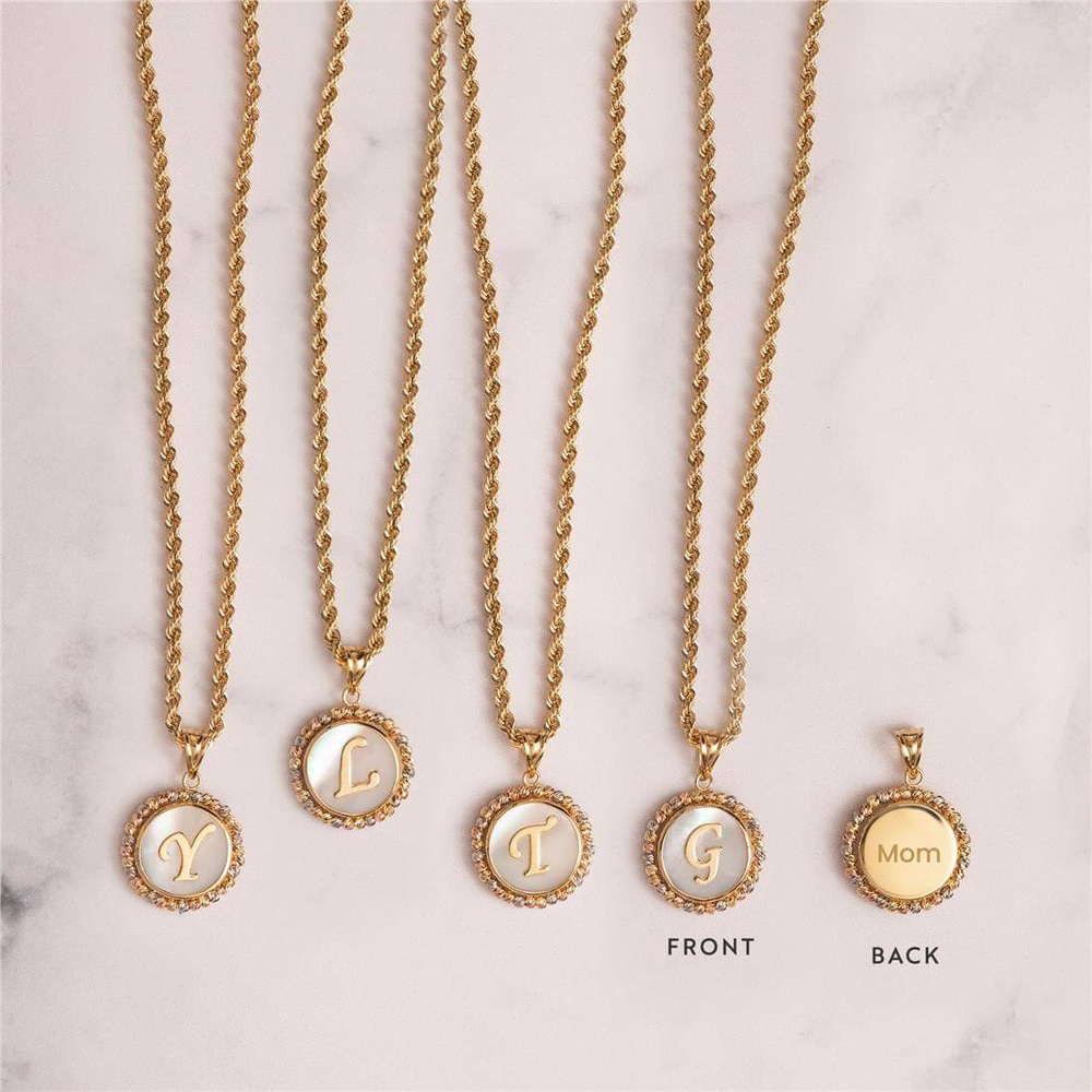Goldstore-Mother of Pearl Initial Pendant