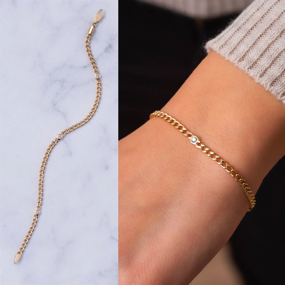 Goldstore-Cuban Chain Diamond Necklace